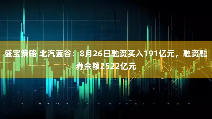 盛宝策略 北汽蓝谷：8月26日融资买入191亿元，融资融券余额2522亿元